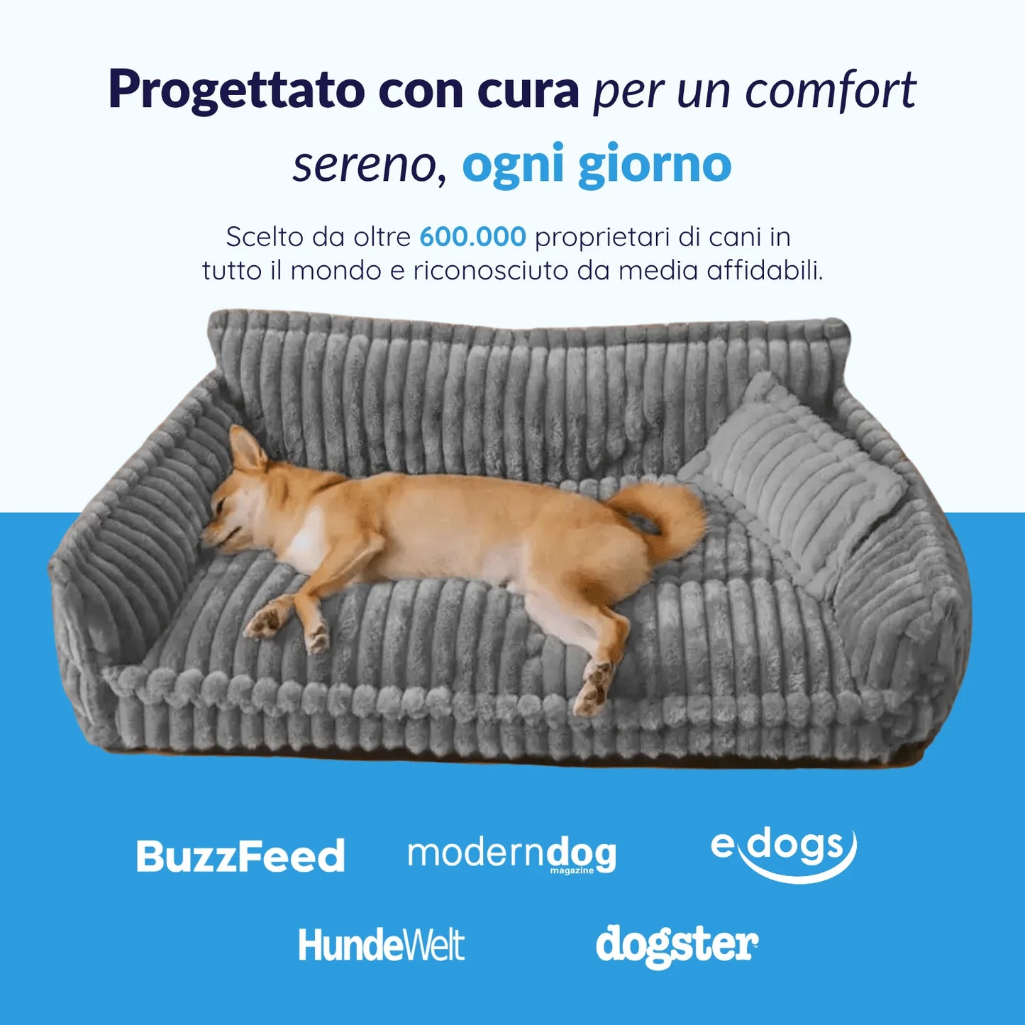 MrFluffyFriend™ - Divano Ortopedico Lavabile per Cani